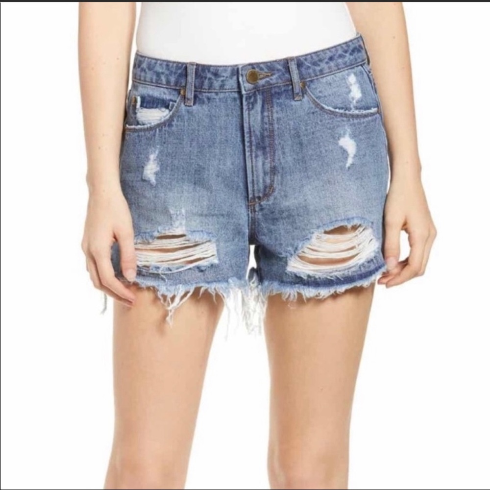 Articles of Society Meredith Ripped Denim Shorts